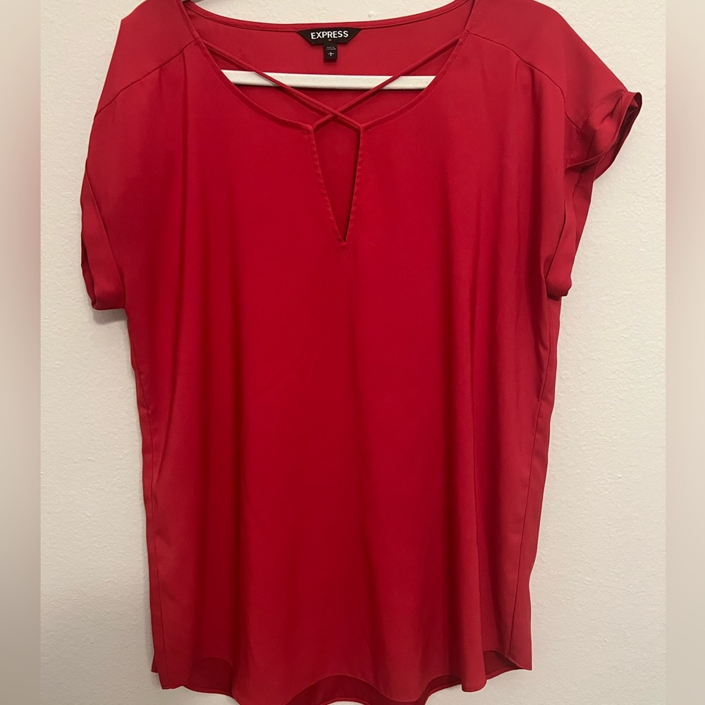 Express red blouse